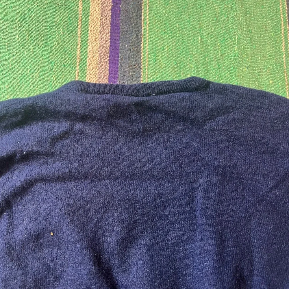 Kejar Sweater Mens XS Navy Blue Vintage Crewneck Knit Classic AV65